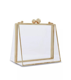 Transparent Clear Triangle Clutch Bag