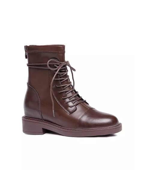 Cow Leather Inner Heightened Platform Martin Boots