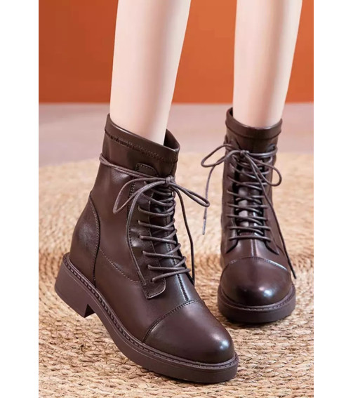 Cow Leather Inner Heightened Platform Martin Boots