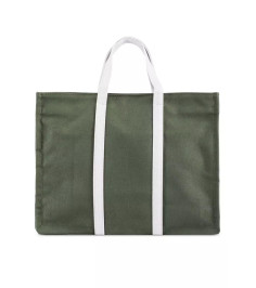 Duo-Tone Canvas Top Handle Bag