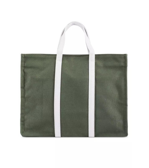 Duo-Tone Canvas Top Handle Bag