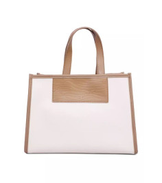Off White Wavy Patch Color Block Tote Bag