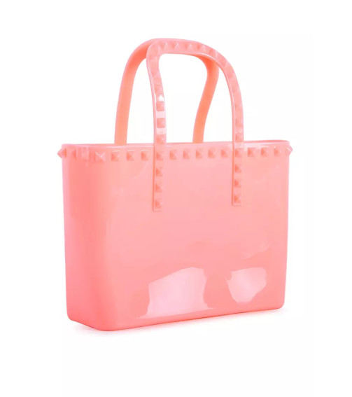 Pink Studded Jelly Candy Tote