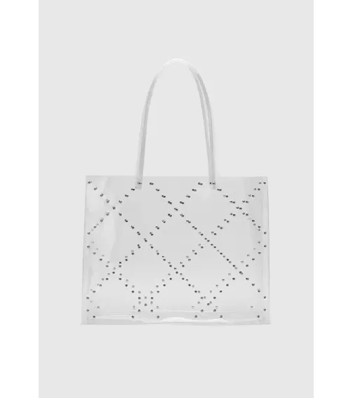 Studded Clear Tote Bag