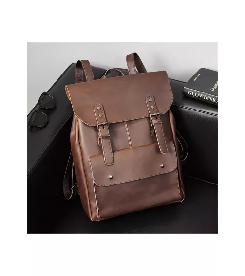 Leather Travel Backpack