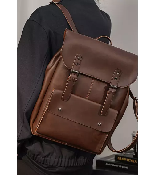 Leather Travel Backpack